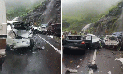 15 Injured As Container Rams Into Multiple Vehicles On Mumbai-Nashik Highway