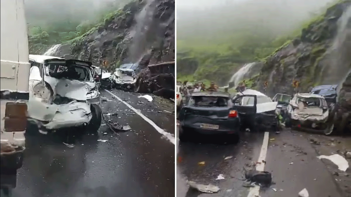 15 Injured As Container Rams Into Multiple Vehicles On Mumbai-Nashik Highway