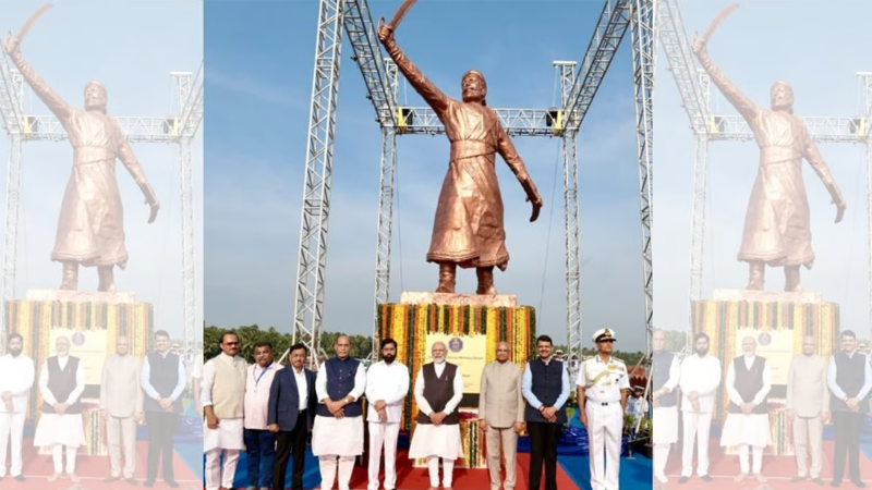 Maharashtra: 35-Ft Statue Of Chhatrapati Shivaji Maharaj Installed Last Year Collapses In Sindhudurg; Oppn Hits Out At Shinde Govt