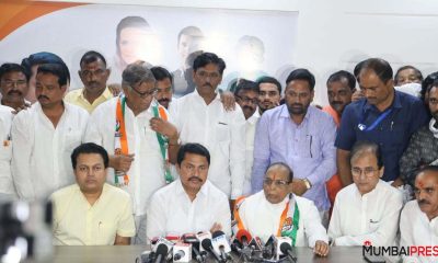 Congress gave another blow to BJP, senior leader and former MP Bhaskar Rao Patil Khatgaonkar and hundreds of workers joined Congress.