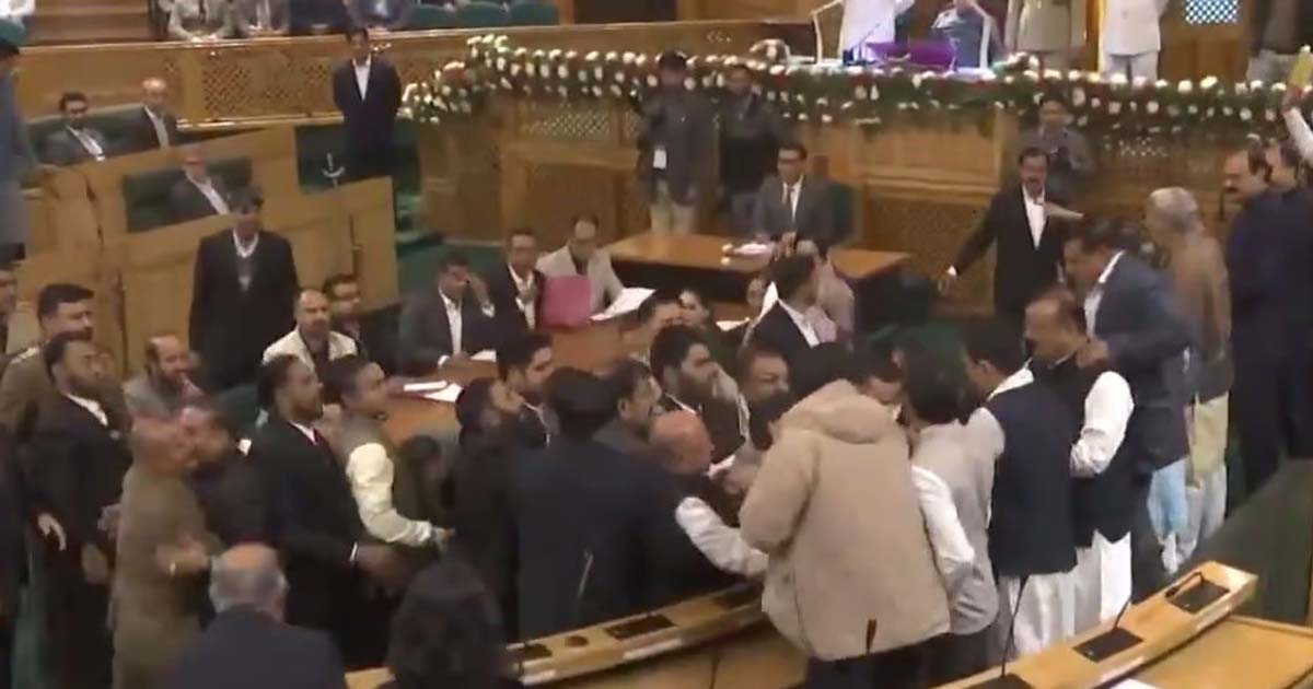 J&K Assembly: Scuffle Breaks Out After Engineer Rashid's Brother Shows Article 370 Banner In House